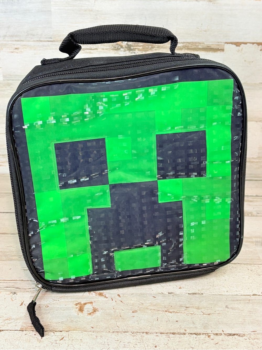 MINECRAFT Cube Creeper Lunch Box BPA-Free Insulated Tote Bag 2023 Mojang
